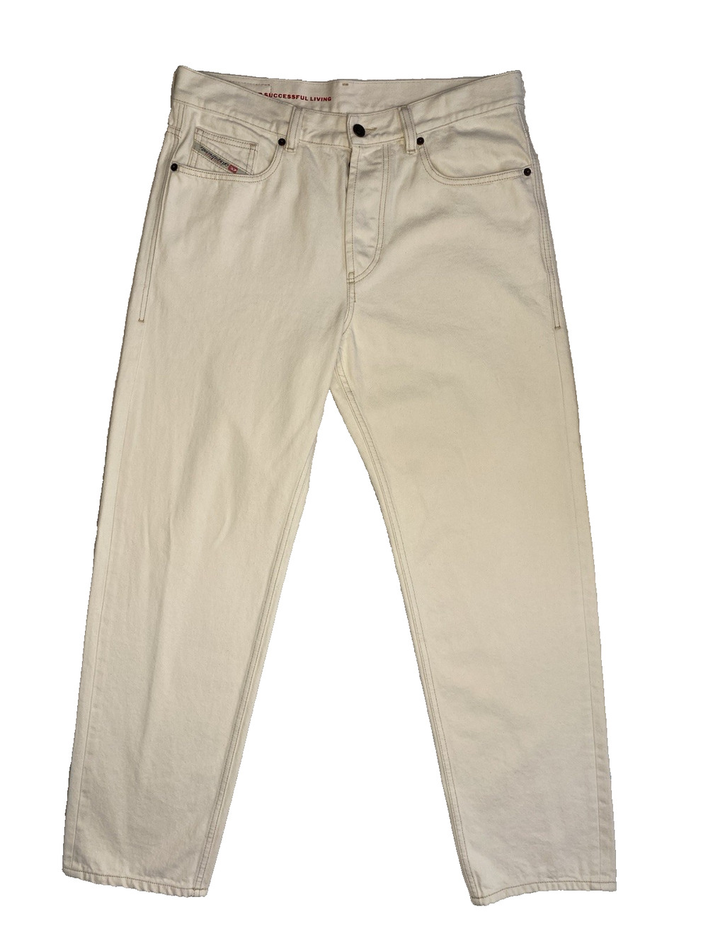 Diesel Cheyenne Jeans Men 34x31 Tan Straight Leg Streetwear Button Fly Tag 31x32